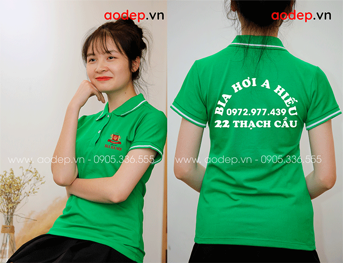 May áo phông Quán bia hơi A Hiếu | May ao phong dong phuc